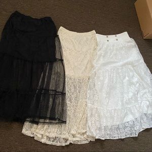 Long lace skirts